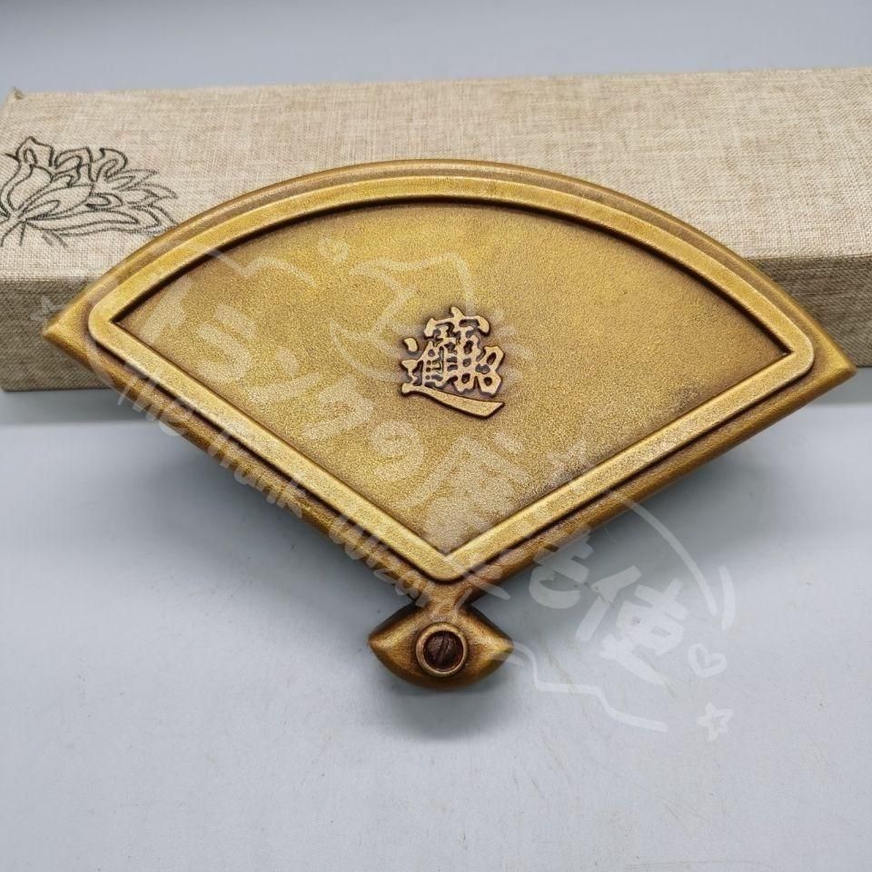 新年ギフト銅細工 梅の扇子香炉 香道具 装飾品 工芸品 美術品 置物