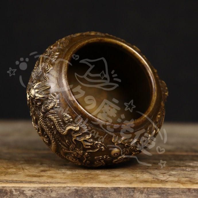 新年ギフト九龍缶 お茶の缶 竜のかめ 銅 細工 装飾品 現代工芸品美術品