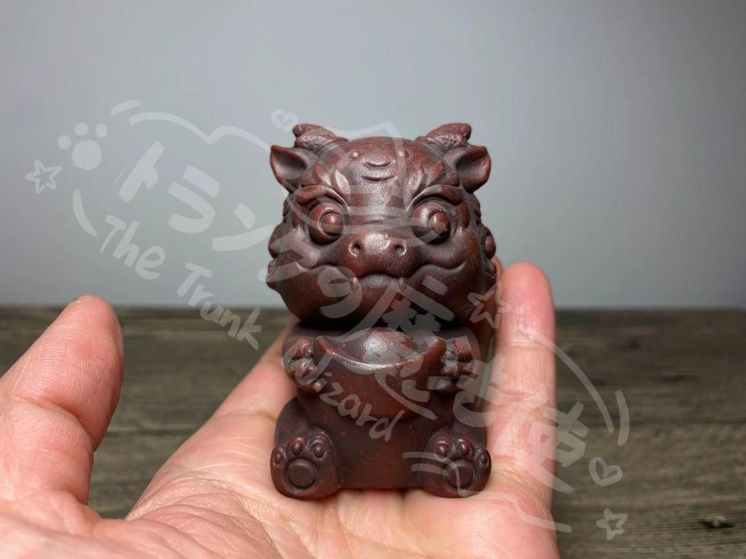 新年ギフト宜興 紫砂 小さな竜 茶道具 茶台 茶寵 装飾品 工芸品 美術品