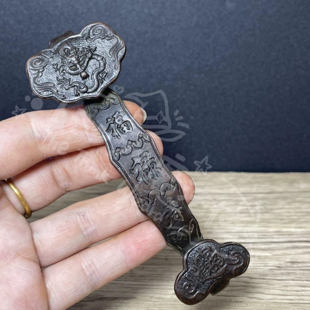 新年ギフト銅 細工 福禄寿吉祥如意 文鎮 筆架 筆棚 書道具 装飾品 工芸