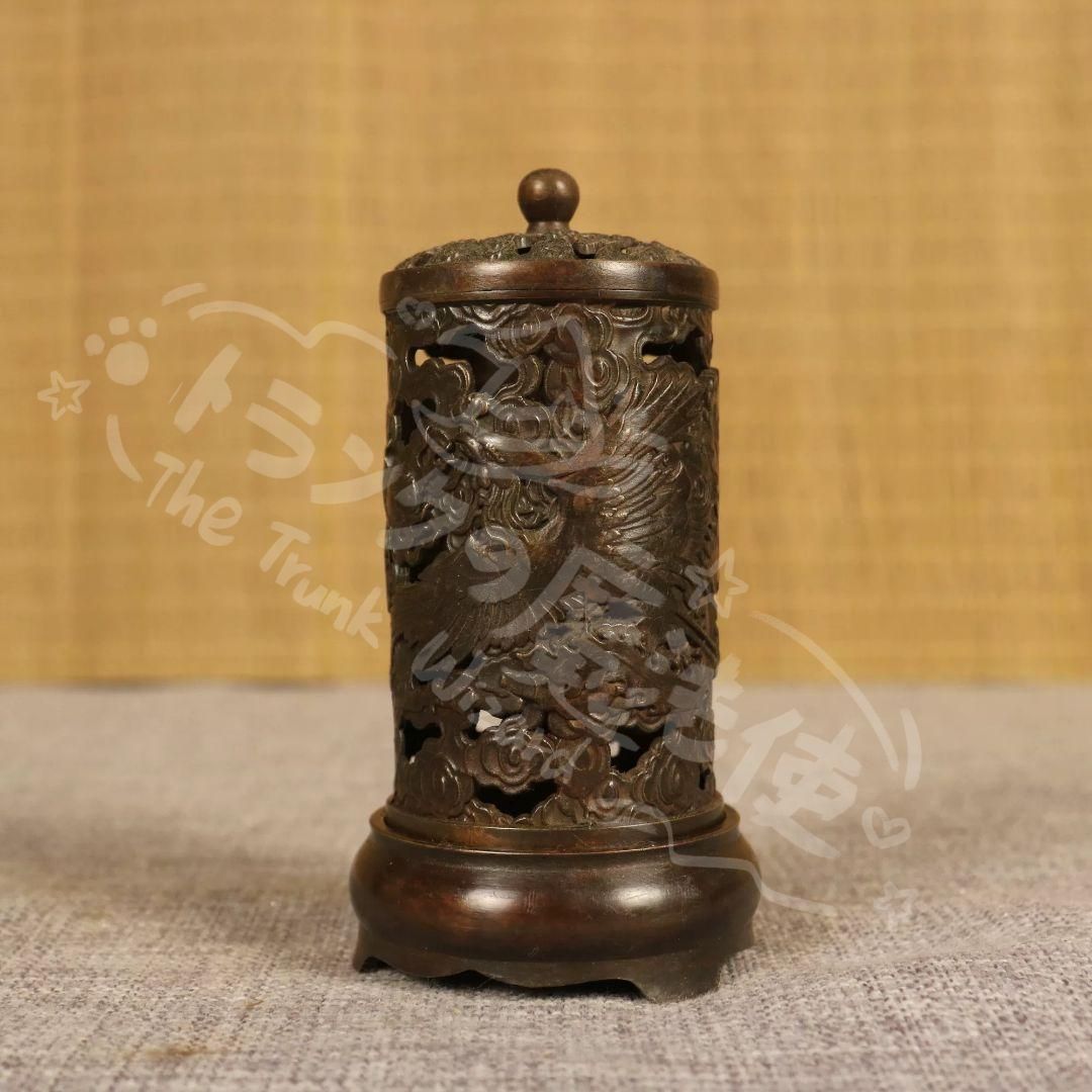 新年ギフト銅製 九龍筆箱 文房用具 茶道具 工芸品 美術品 置物