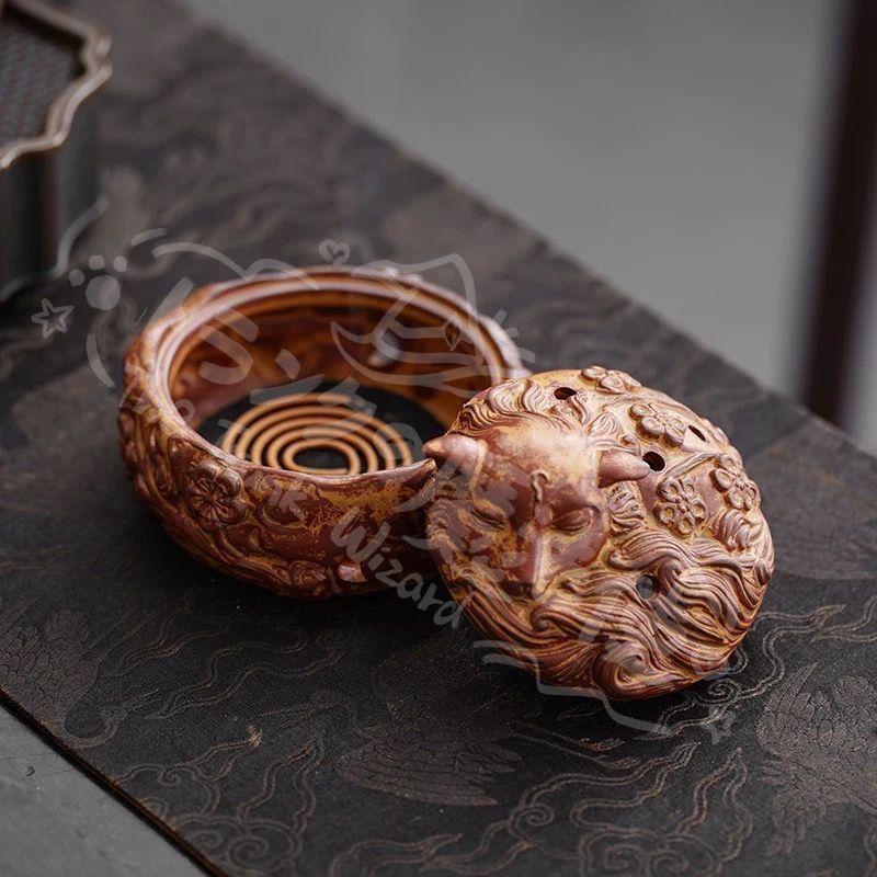 新年ギフト磁器 九尾狐香炉 茶室禅意薫香炉 装飾品 工芸品 置物