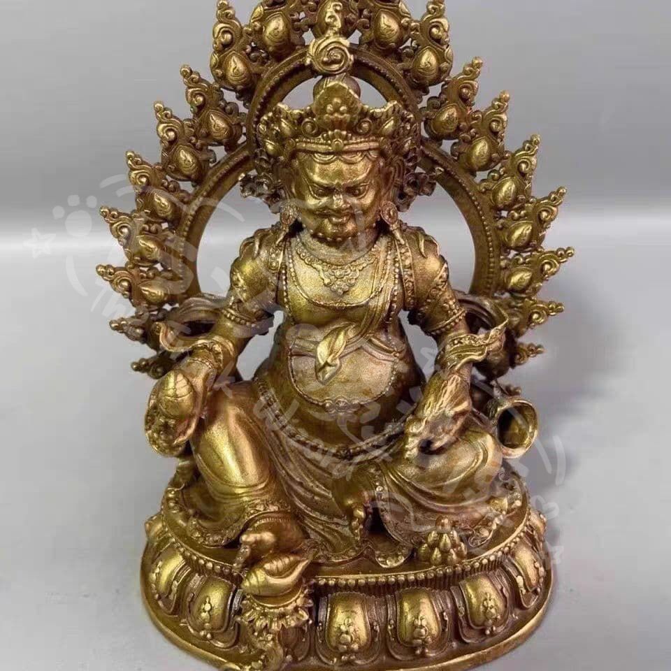 新年ギフト仏教美術 黄財神仏像 密教護法 供養仏像 開運 招財 置物