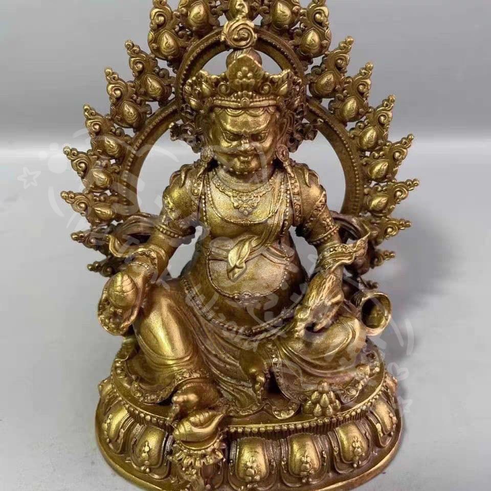 仏教美術 財宝天王仏像 密教供養仏像 開運 風水 招財 置物 工芸品 新年ギフト仏教美術 黄財神仏像 密教護法 供養仏像 開運 招財 置物