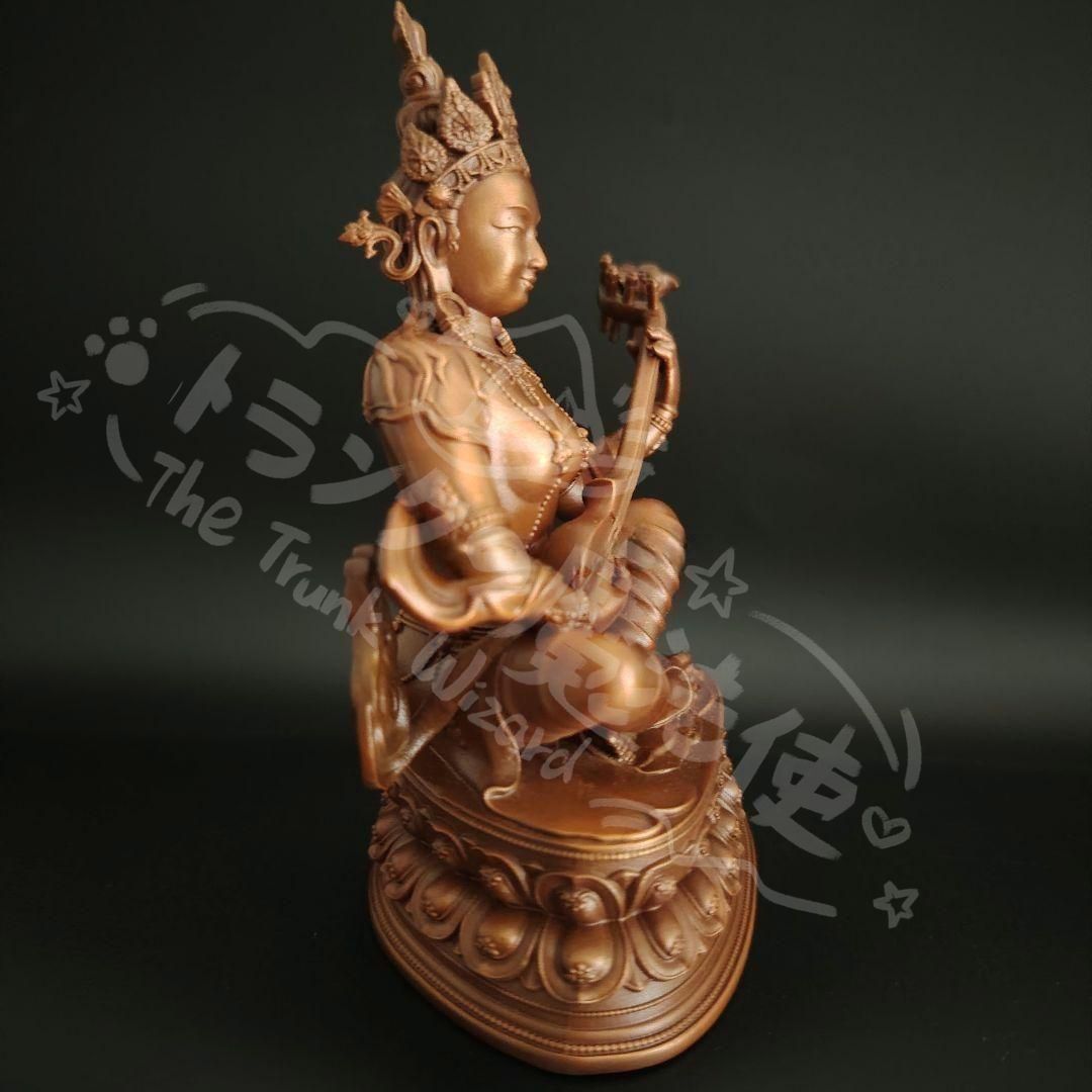 新年ギフト仏教美術 仏像 妙音天女仏像 銅製品工芸品 置物CZW1207P954