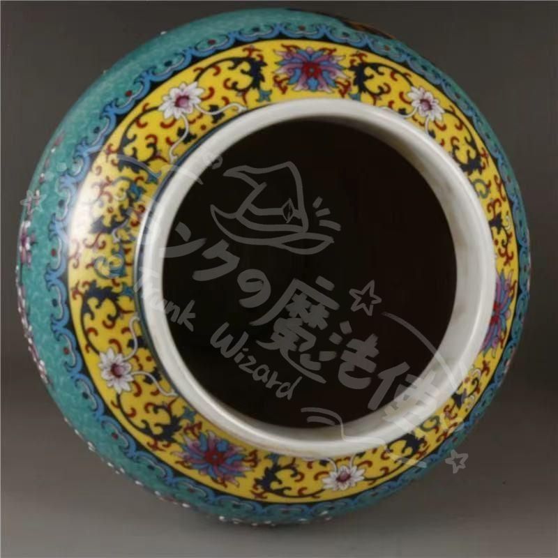 新年ギフト琺瑯彩祥鳳凰花鳥将軍壺 景徳鎮 陶磁器 装飾品 現代工芸品