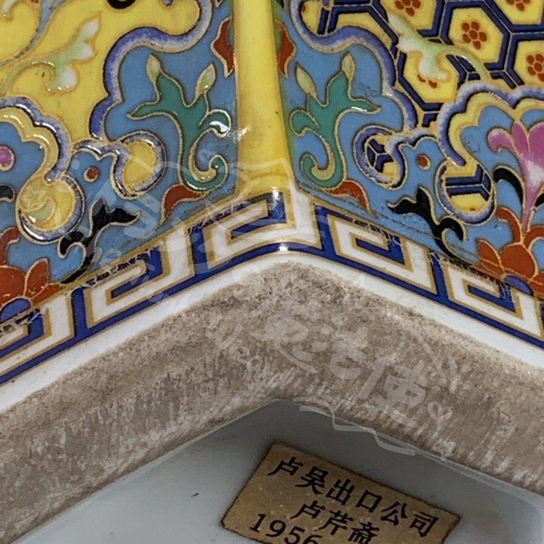 新年ギフト清代雍正彩蒔花鳥多稜花瓶 景徳鎮 陶磁器 装飾品 現代工芸品