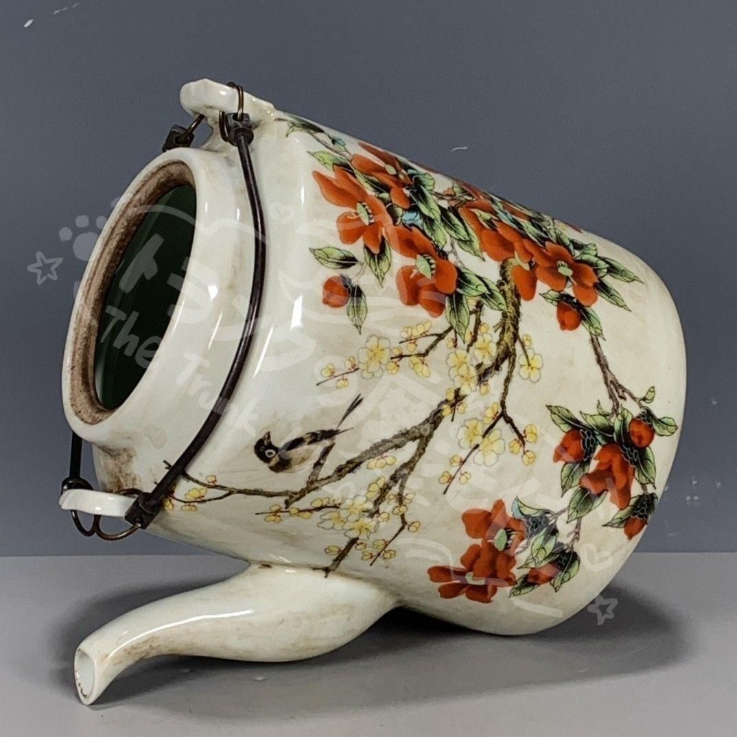 陶器て彫刻竹の節梁を持ちます壺茶壺徳利の置物  現代工芸品  美術品 置物 陶器て彫刻竹の節梁を持ちます壺茶壺徳利の置物 現代