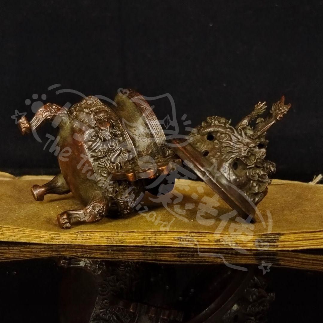 新年ギフト銅製九龍鼎 九龍丹炉 香炉塔 装飾品 工芸品 美術品 置物