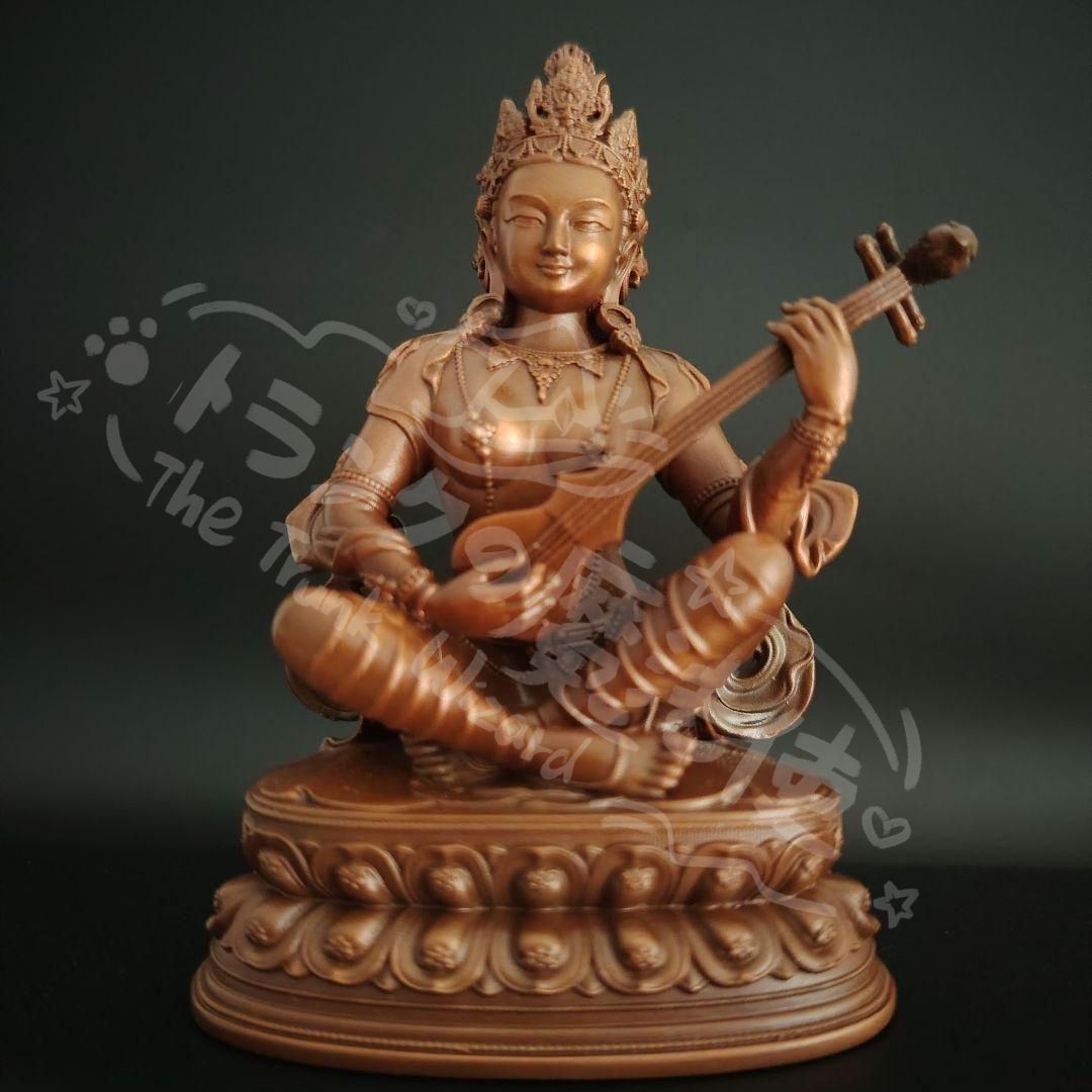 新年ギフト仏教美術 仏像 妙音天女仏像 銅製品工芸品 置物CZW1207P954