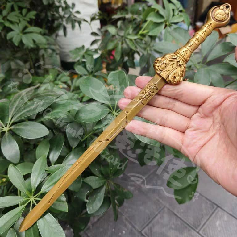 新年ギフト銅 細工 金木水火土虎頭剣 鎮宅辟邪 開運風水 招財 置物 装飾品