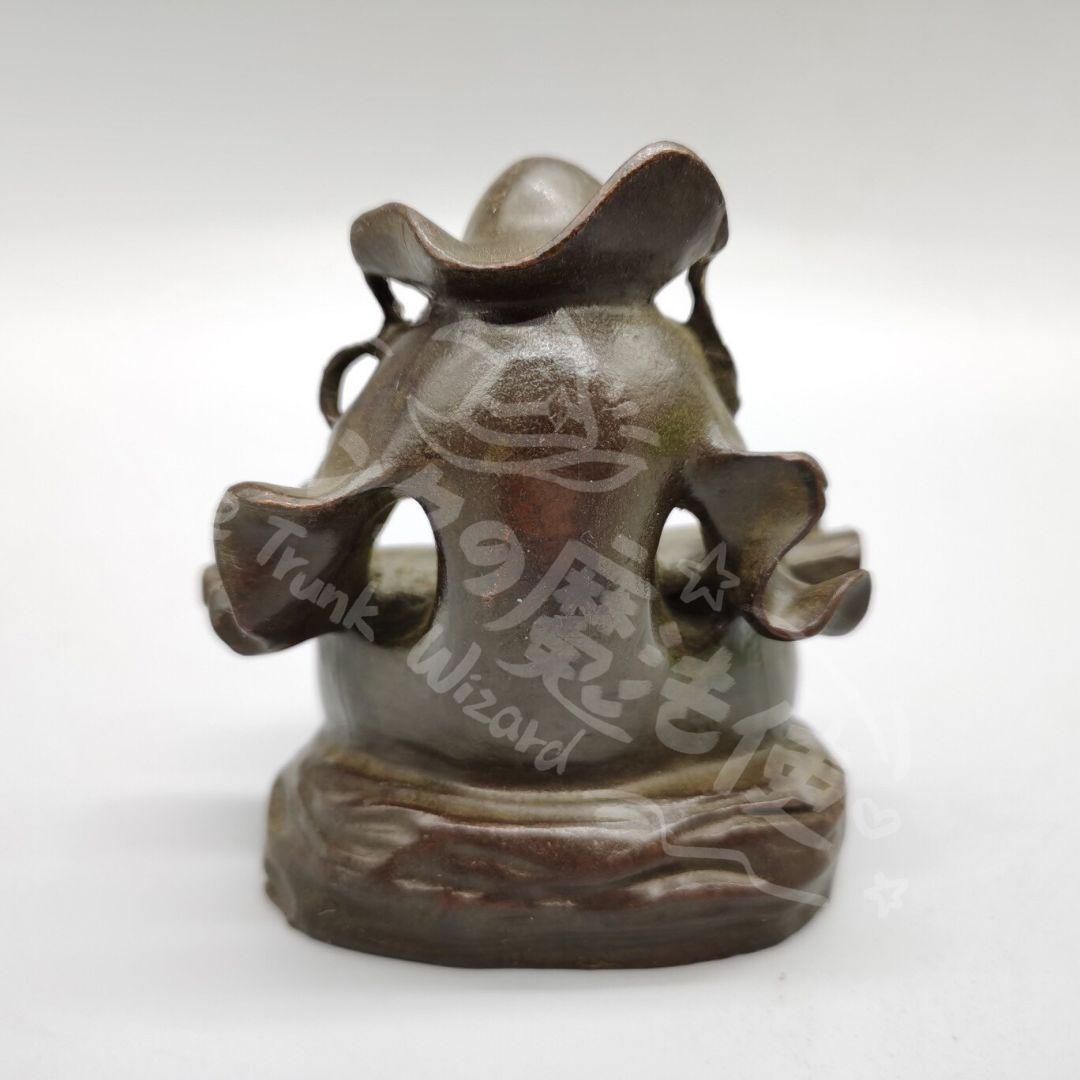 新年ギフト銅器 菩提達磨祖師撫琴 装飾品 現代工芸品 美術品 置物