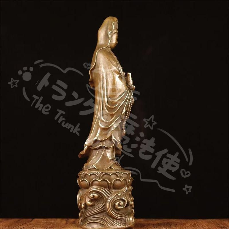 新年ギフト銅製 仏像 浄水観音菩薩仏像 仏間供養 銅製品 工芸品 置物