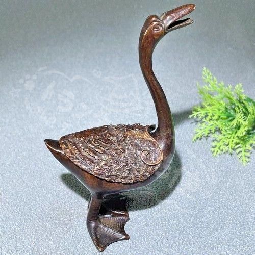 新年ギフトガチョウ 如意 香炉 銅細工 茶道具 香道具 現代工芸品 装飾