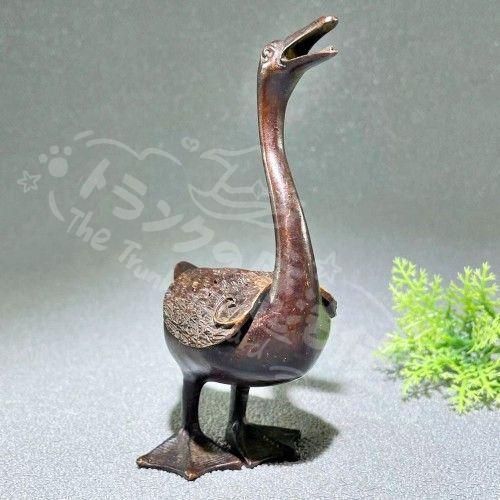 新年ギフトガチョウ 如意 香炉 銅細工 茶道具 香道具 現代工芸品 装飾