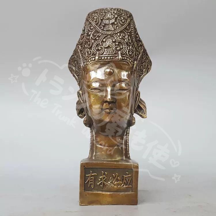 銅製 観音様の印章 観音像 彫刻 置物 開運 風水 工芸品 新年ギフト銅製 観音様の印章 観音像 彫刻 置物 開運 風水 工芸品