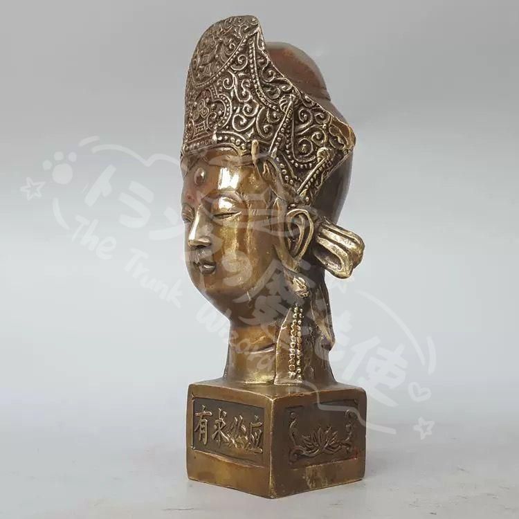 銅製 観音様の印章 観音像 彫刻 置物 開運 風水 工芸品 新年ギフト銅製 観音様の印章 観音像 彫刻 置物 開運 風水 工芸品
