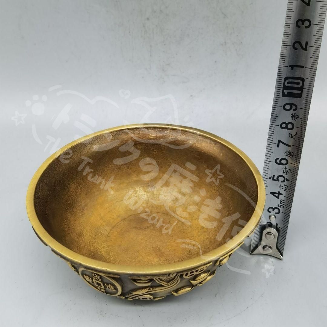 新年ギフト銅器 銅碗 招財進宝 聚宝盆 香炉 開運風水 装飾品 工芸品