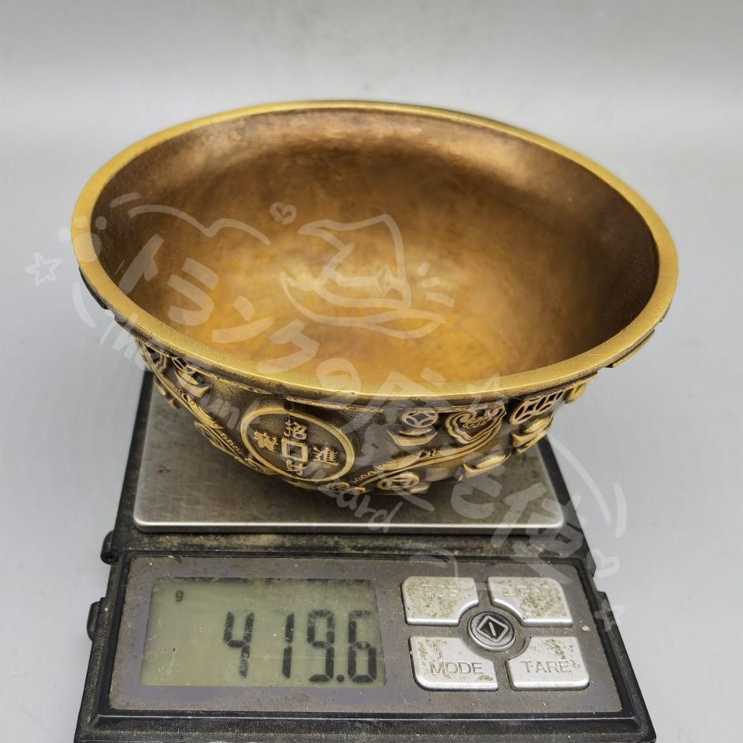 新年ギフト銅器 銅碗 招財進宝 聚宝盆 香炉 開運風水 装飾品 工芸品