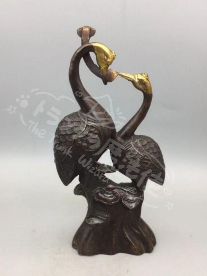 新年ギフト銅器の鶴の 置物 百年好合 如意吉祥 家庭 装飾品 現代