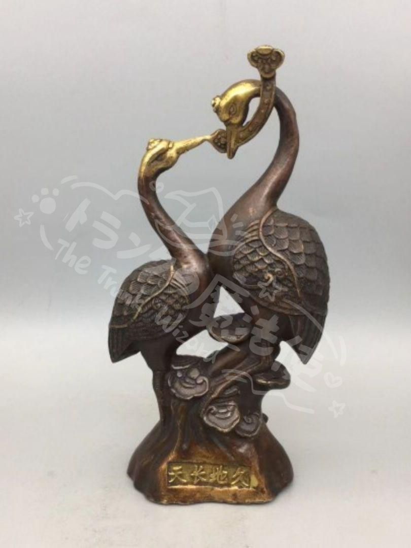銅器の鶴の 置物 百年好合 如意吉祥 家庭 装飾品 現代工芸品 置物 新年ギフト銅器の鶴の 置物 百年好合 如意吉祥 家庭 装飾品 現代工芸品
