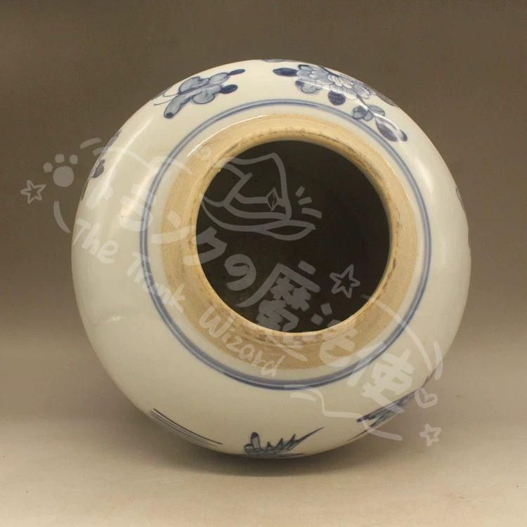 新年ギフト清光緒鯖牡丹蓋缶 景徳鎮 陶磁器 装飾品 現代工芸品 美術品