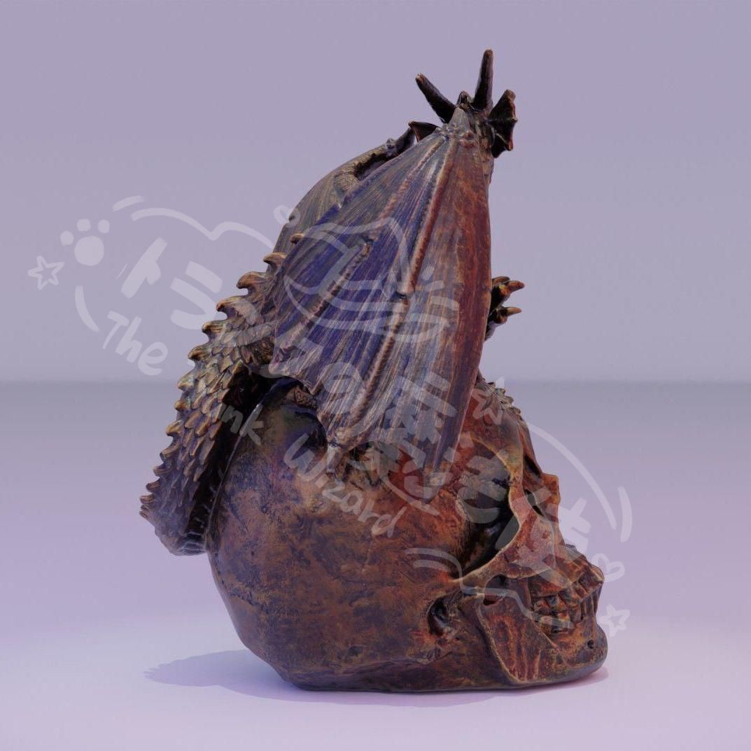  新年ギフト飛竜髑髏像 文房装飾品 現代 置物 その他 美術品 アンティーク コレクション