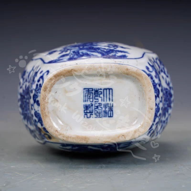 乾隆雲龍紋両耳瓶 青花瓶 景徳鎮 陶磁器 装飾品 現代工芸