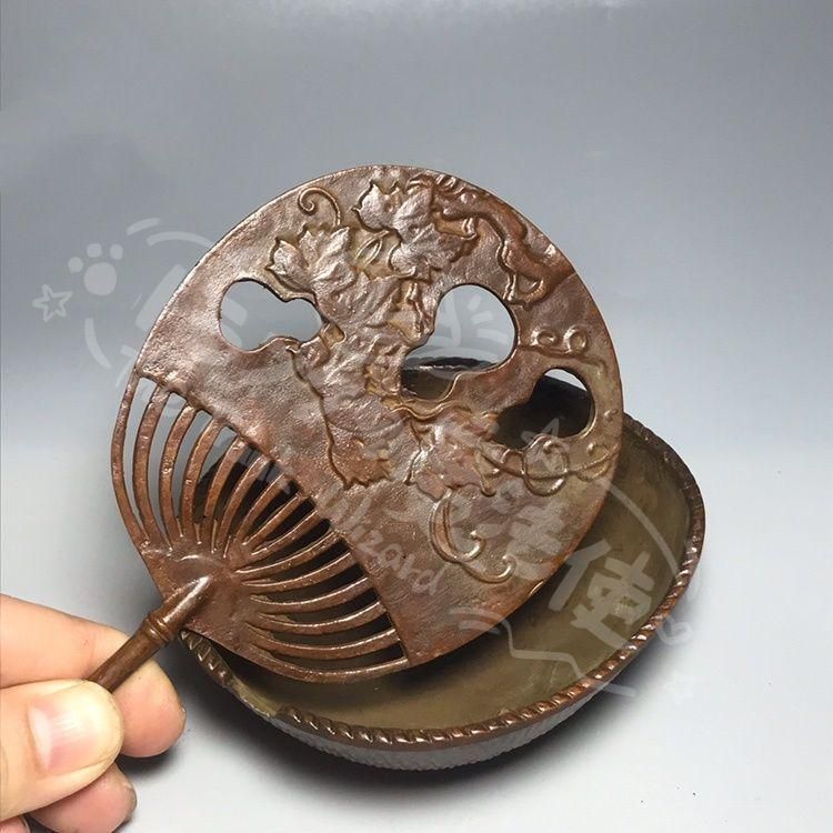 美品！扇の像 骨董品 置物 アンティーク 銅 扇 翁 銅物 Amazon.co.jp: 吉祥 末広 雅 （金色半光沢塗装）＿置物 扇 扇子 高岡