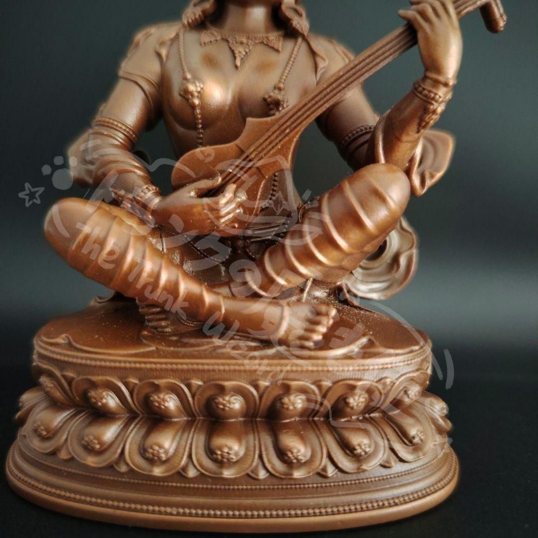 新年ギフト仏教美術 仏像 妙音天女仏像 銅製品工芸品 置物CZW1207P954