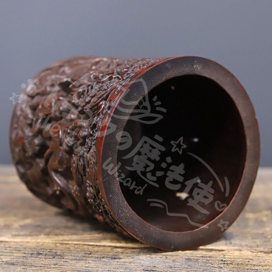 竹 細工 彫刻 十八羅漢筆筒 書道具 文房具 工芸品 置物 新年ギフト竹 細工 彫刻 十八羅漢筆筒 書道具 文房具 工芸品 置物