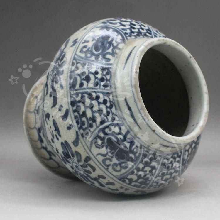 新年ギフト元 青花鳳紋缶 景徳鎮 陶磁器 装飾品 現代工芸品 美術品
