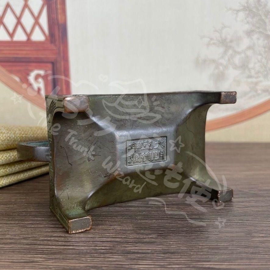 青釉双耳竜頭三足香炉  香道具   装飾品   工芸品 美術品 置物 青釉双耳竜頭三足香炉 香道具 装飾品 工芸品 美術品