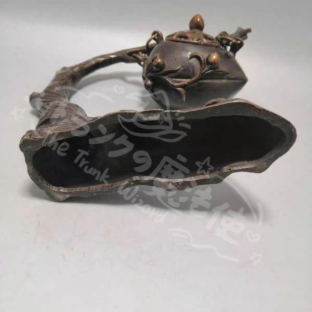 新年ギフト銅製 室内檀香炉 机 書斎薫香炉 香道具 工芸品 置物