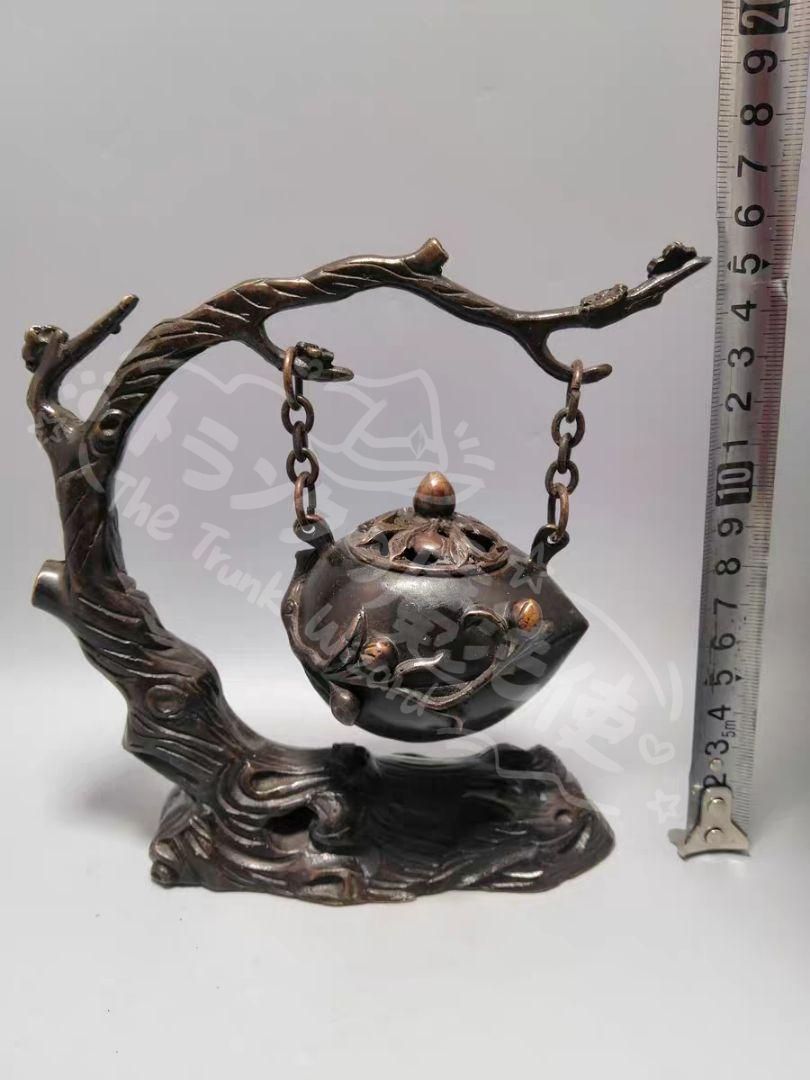 新年ギフト銅製 室内檀香炉 机 書斎薫香炉 香道具 工芸品 置物