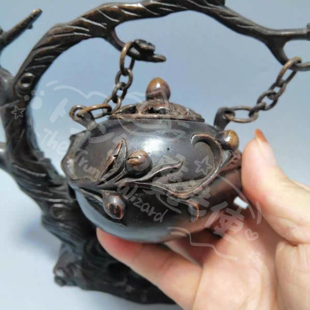 銅製 室内檀香炉 机 書斎薫香炉 香道具 工芸品 置物 新年ギフト銅製 室内檀香炉 机 書斎薫香炉 香道具 工芸品 置物