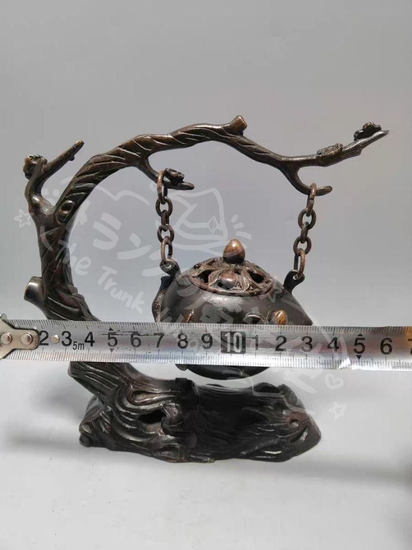 新年ギフト銅製 室内檀香炉 机 書斎薫香炉 香道具 工芸品 置物