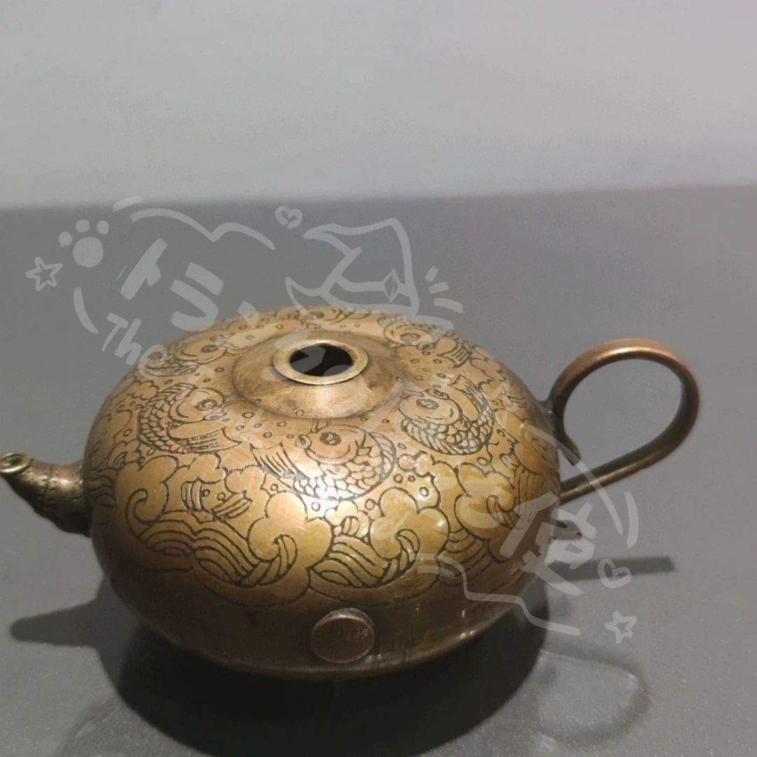 新年ギフト銅 細工 水滴壺 硯滴 文房用品 書道具 文房具 置物