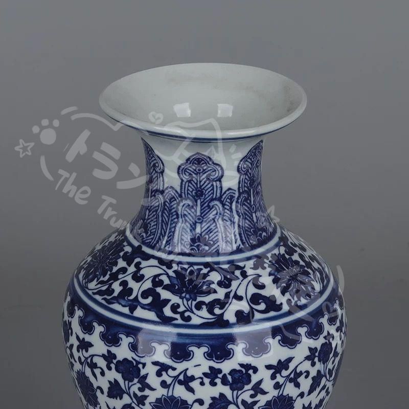  新年ギフト枝蓮紋瓶 陶磁器 装飾品 花瓶 花器 置物 陶芸 賞物観賞瓶 陶芸 工芸品