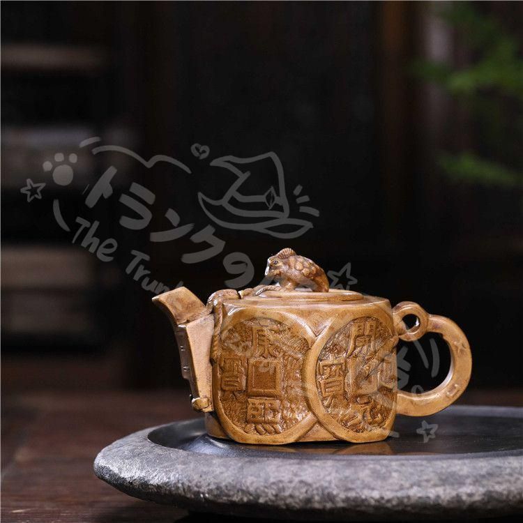 新年ギフト金貨の壺 紫砂壺?紫泥急須?茶壺?茶道具置物?古置物