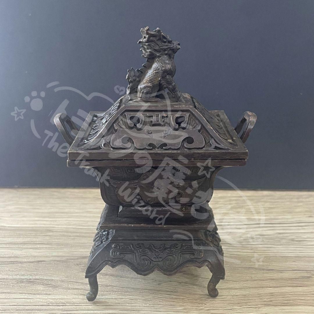 新年ギフト銅器 香炉 竜紋香炉 薫香炉 室内薫香炉 茶道具 香道具 工芸
