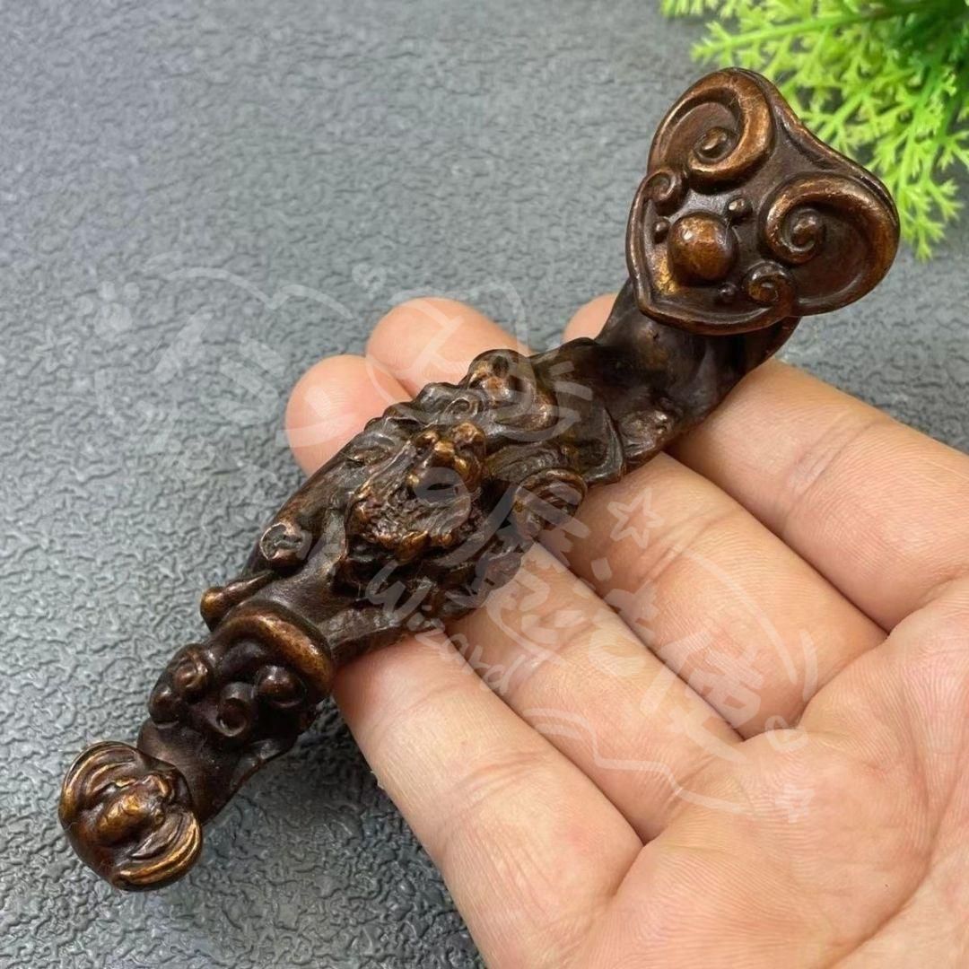 新年ギフト銅細工 如意招き金蟾銅の置物 装飾品 工芸品 美術品