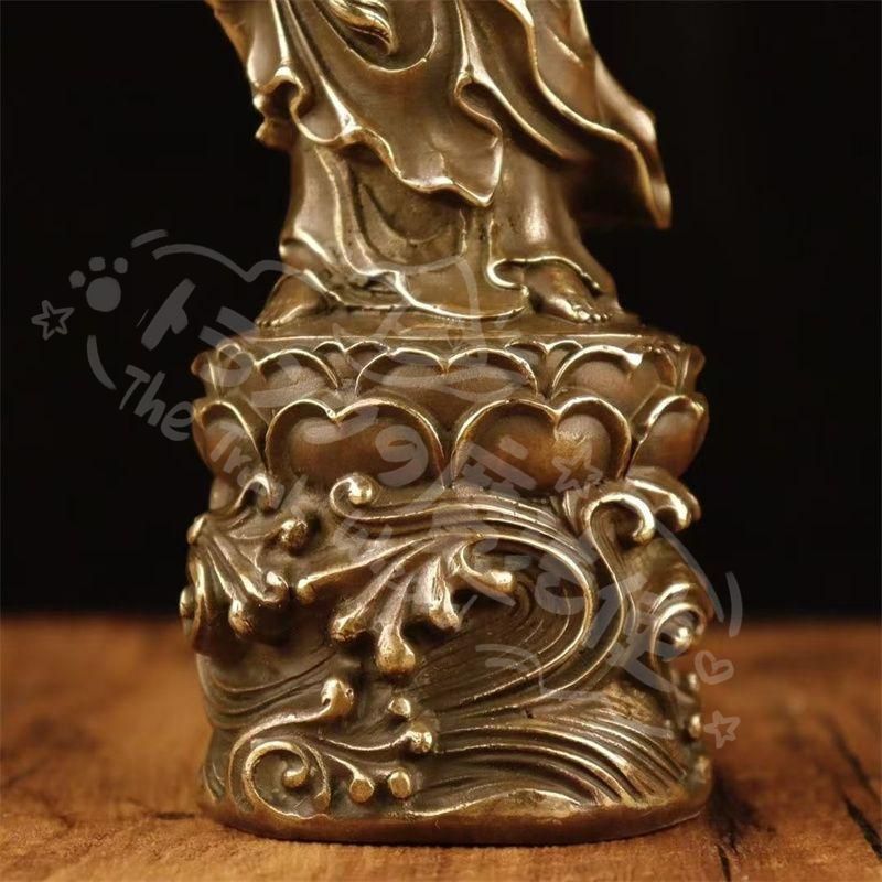 新年ギフト銅製 仏像 浄水観音菩薩仏像 仏間供養 銅製品 工芸品 置物