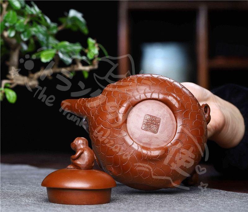 新年ギフト猿の壺紫砂壺 中国古美術 紫泥急須?茶壺?茶道具置物?古置物