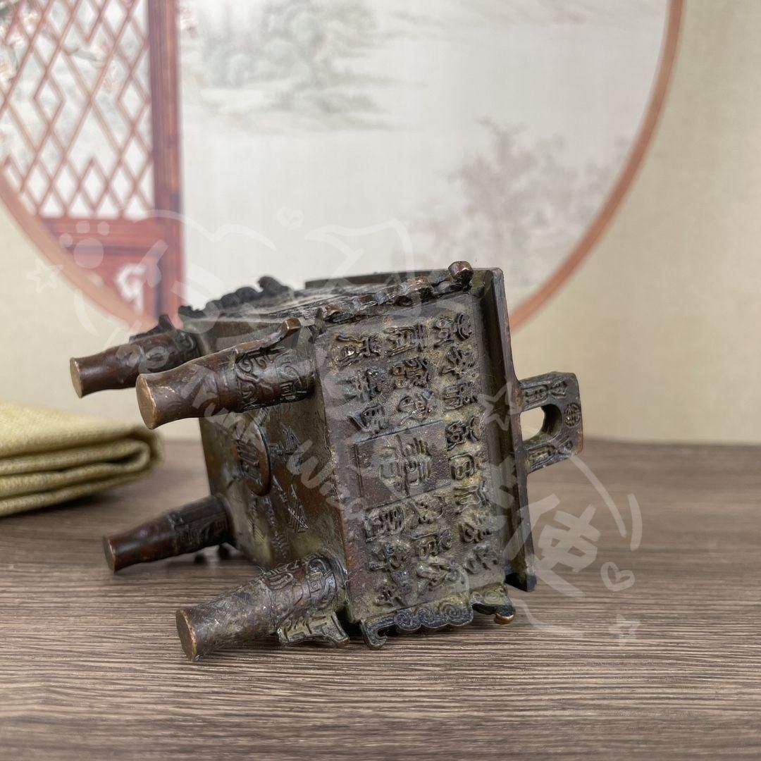 新年ギフト銅鼎 寿字方鼎 香炉 茶道具 香道具 仏堂供養香炉 装飾品