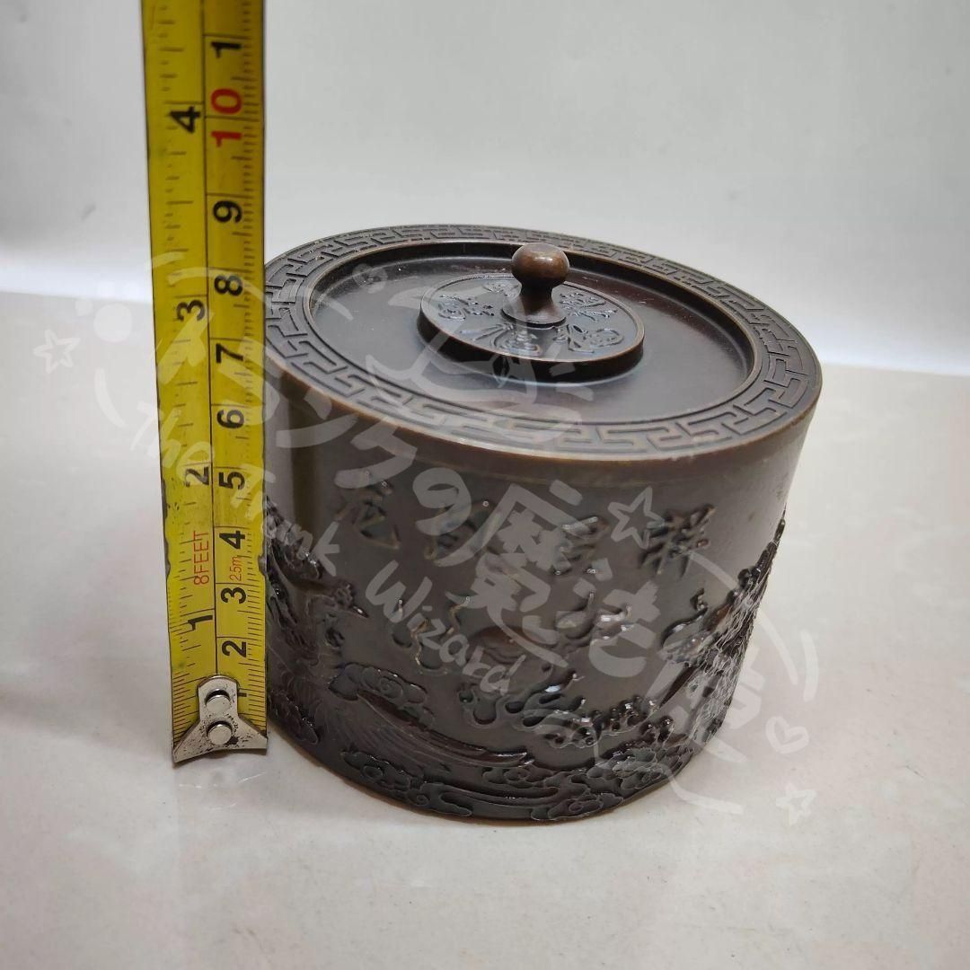 新年ギフト銅製 龍鳳呈祥茶箱 密封茶筒 茶道具 香道具 装飾品 工芸品