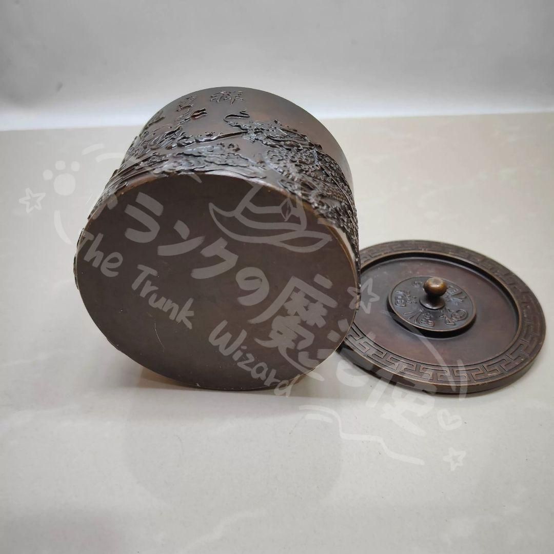 新年ギフト銅製 龍鳳呈祥茶箱 密封茶筒 茶道具 香道具 装飾品 工芸品