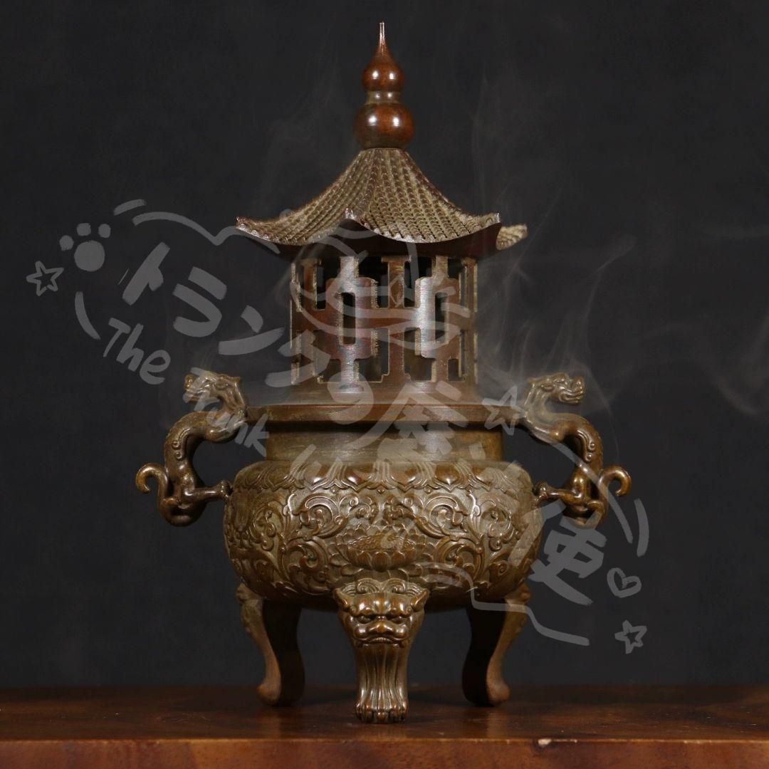 銅器 太上老君錬丹炉 三足鼎 供養塔薫炉 香道具 装飾品 工芸品 置物 新年ギフト銅器 太上老君錬丹炉 三足鼎 供養塔薫炉 香道具 装飾品 工芸