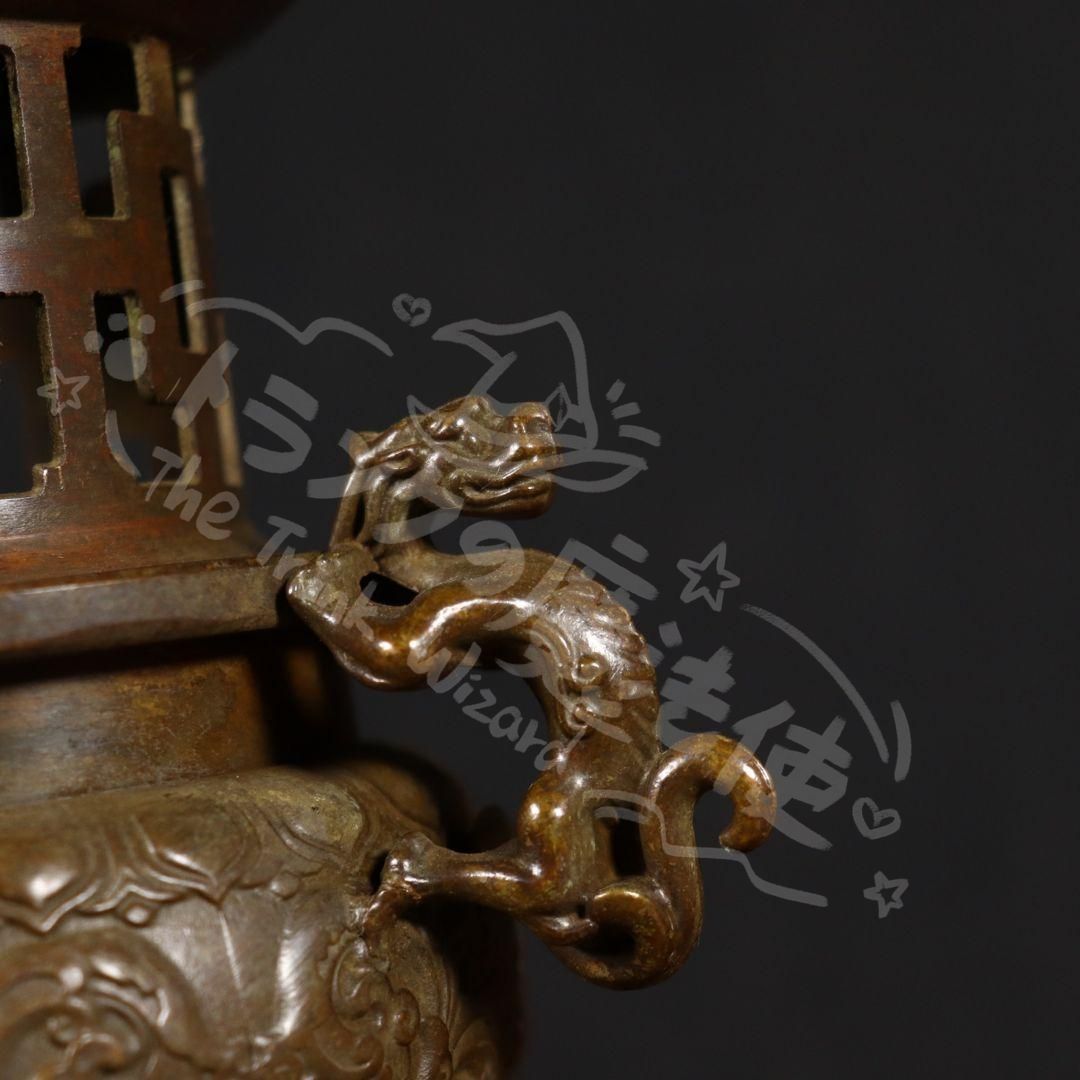 新年ギフト銅器 太上老君錬丹炉 三足鼎 供養塔薫炉 香道具 装飾品 工芸