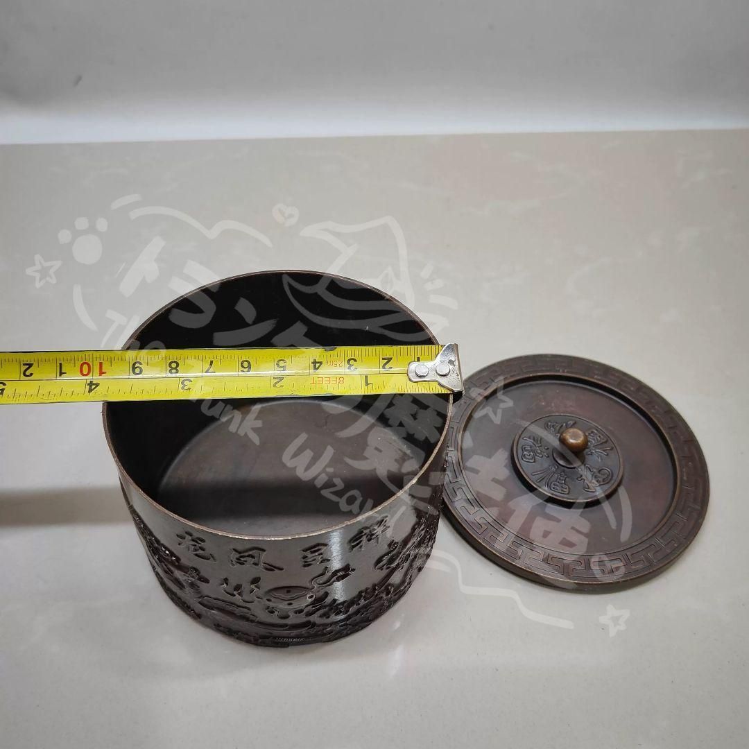 新年ギフト銅製 龍鳳呈祥茶箱 密封茶筒 茶道具 香道具 装飾品 工芸品